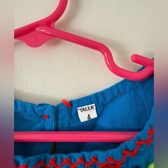 Hand-embroidered Toddler Girls Dress Authentic Guatemalan "Jardinita" Sundress - Picture 7 of 12